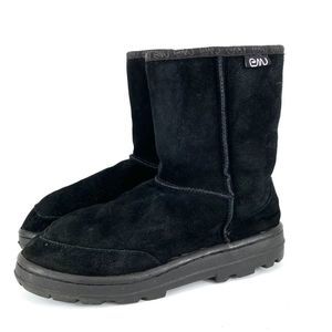 EMU Australia black suede & sheepskin wool boot 7
